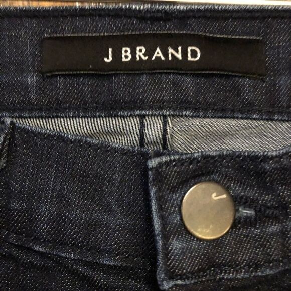 J. Brand Sz 27 Dark Blue Indigo Eclipse Denim Skinny Cotton Spandex Jeans - Picture 7 of 9